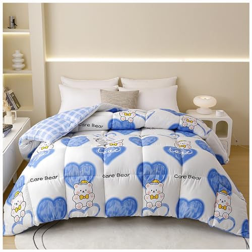 ZTGL G,180x220cm(4.0kg), Edredón Acolchado, Edredón Grueso Reversible, Edredón de Plumas de Microfibra, Núcleo de Edredón con Estampado, Colcha Suave Ligero, Súper Suave Manta
