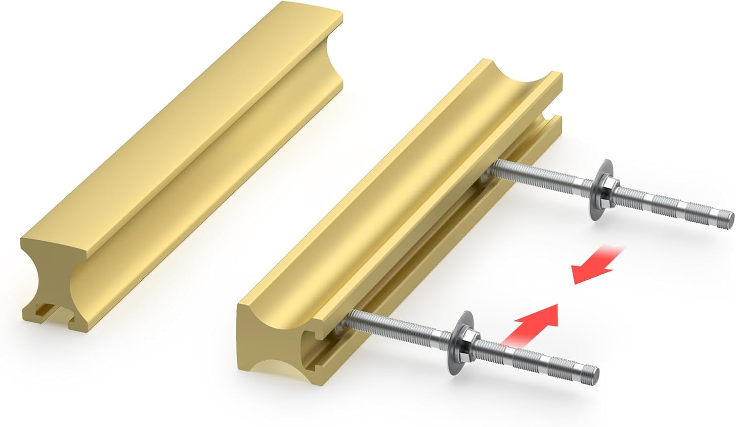 homdiy 10 Pack Adjustable Brushed Brass Cabinet Pulls 1" to 4" (25-102mm) Adjustable Hole Distance Drawer Pulls 25-102mm Brushed Brass 10