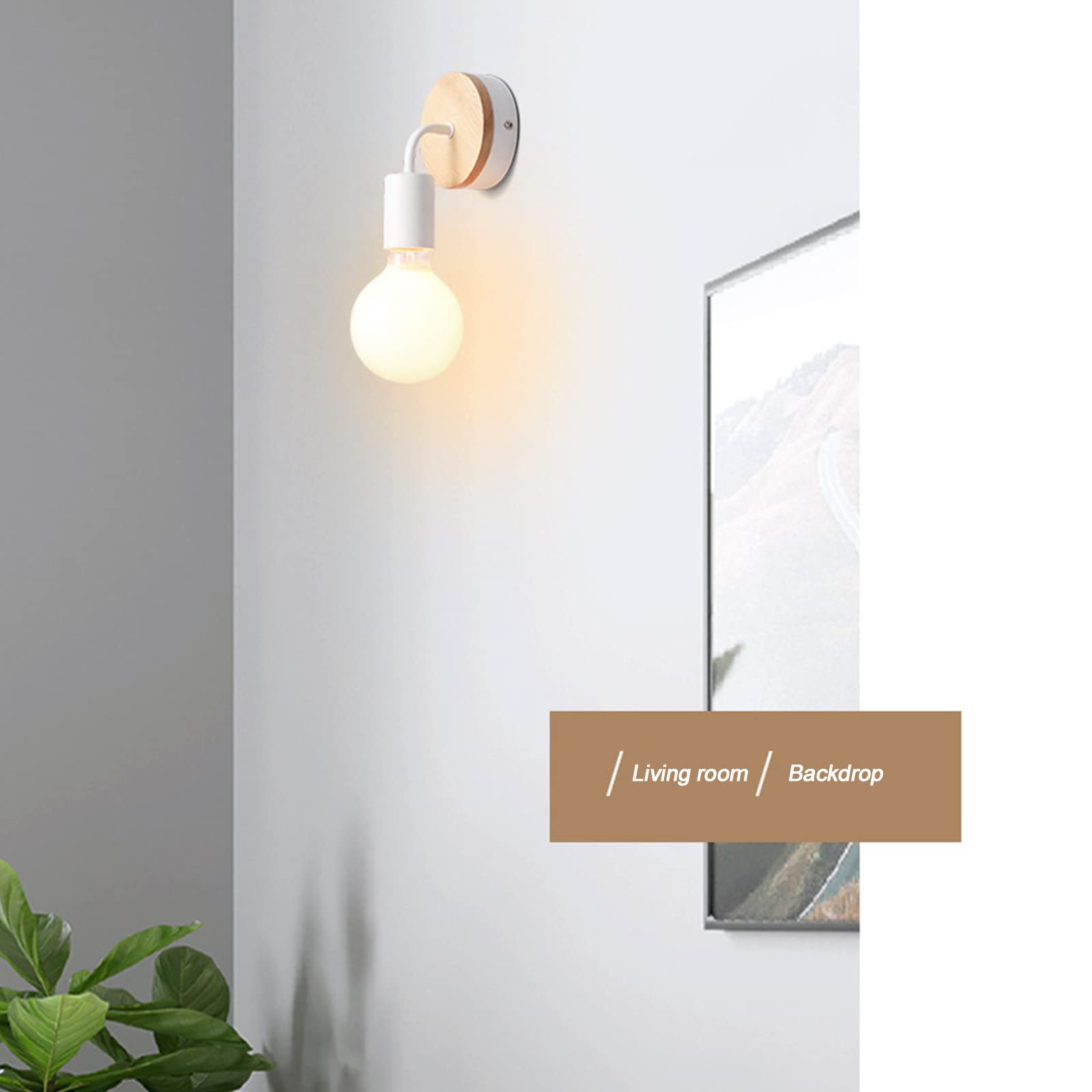 GOCBOBO 2 Pack Applique Murale Métal E27 - Lampe Vintage Industrielle Dorée Pour Salon, Chambre Et Couloir
