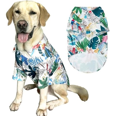 Hawaii Dog Shirt with Green Leaf Print Cover