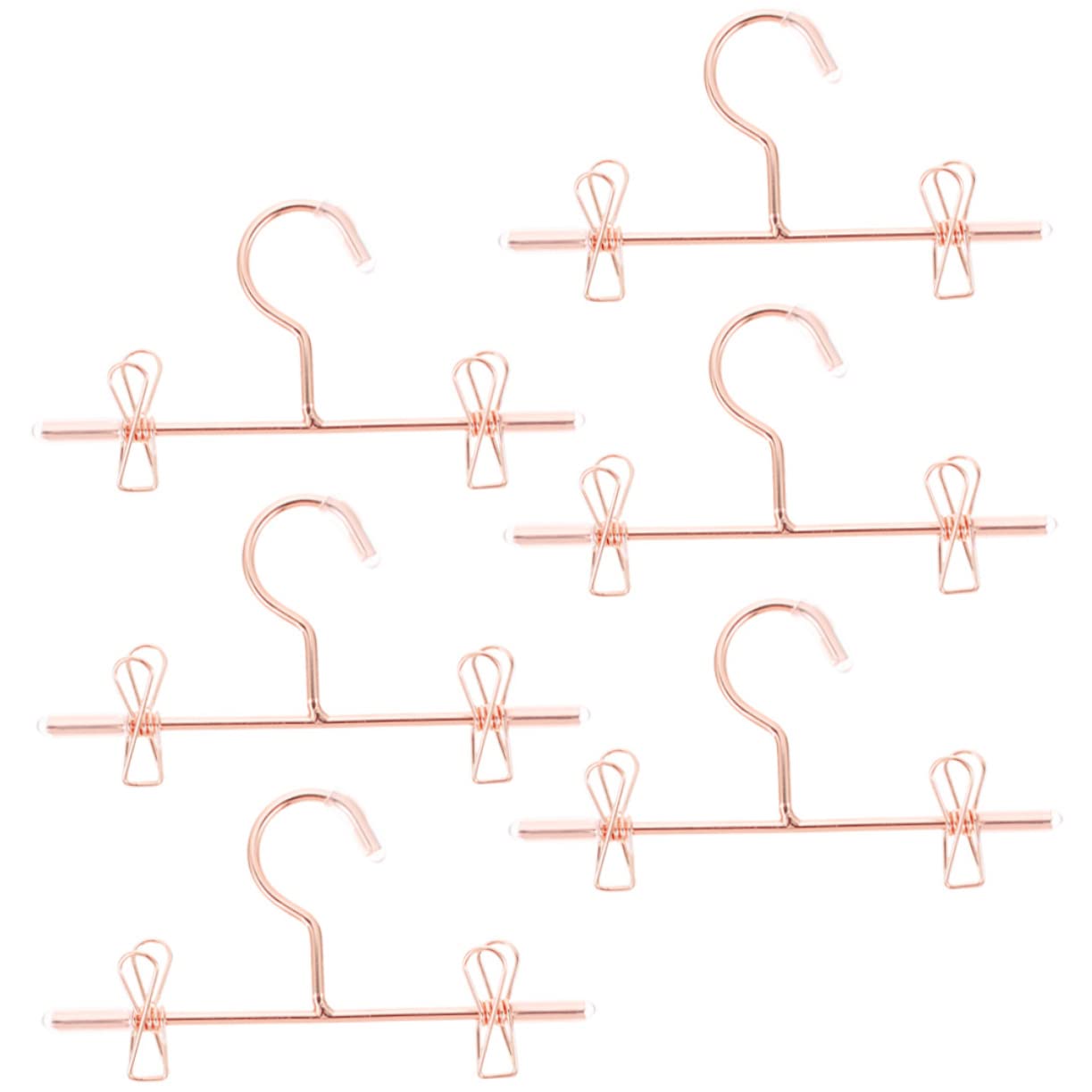 Cabilock 6pcs Mini Hangers for Doll Clothing Rack Wire Hangers for Girl Doll Clothes Organize Your Baby's Wardrobe