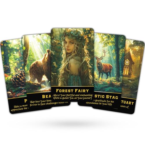 Baraja de oráculo bosque encantado para principiantes y sabiduría natural