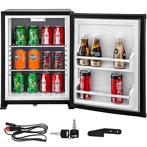 VBENLEM 1 cu.ft Portable Refrigerator,12V DC &110V AC Compact Absorption Fridge,Black Mini Car