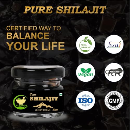 Image of Pure Ayurvedic Shilajit /shilajeet Resin (Semi Liquid) | Shudh Shilajit | Supports Strength, Stamina & Energy - 20Gm (Pack of 1)