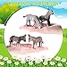 Deekin 9 Pcs Donkey Figurine Miniature Toy Donkey Small Plastic Animal Figurine Party Favors Realistic Farm Toys Simulated Model Little Preschool Figure Cake Topper for Collection Birthday Gifts