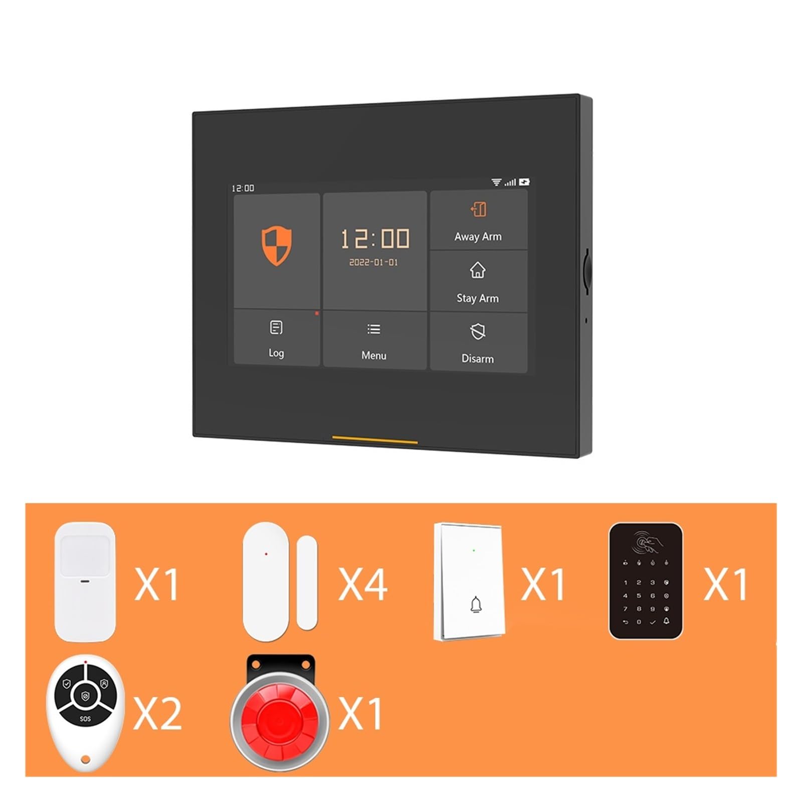 Sistemi Sicurezza Casa Wireless WiFi GSM Di Allarme Antifurto For La Casa Full HD Touch Con Più Recente Interfaccia UI(Wired Siren Kit)