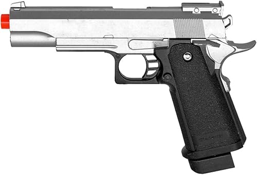 G6 Airsoft Spring Pistola Colt 1911 Réplica Metal Gun FPS M9 Plata