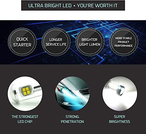 Led Headlight Bulbs,For Honda Rincon Rancher Headlight Cree Led Light Bulbs White 80W 3000Lm 6000K (Pack Of 2) #TOP3