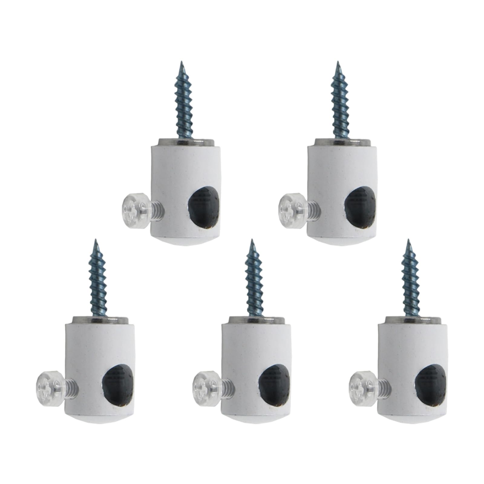 Buxuaaaa 5Pcs Ceiling Cable Clamps for Pendant Light Fixtures, Sturdy Metal Hooks Wire Grip Chandelier Accessories Ceiling Hanging Fixed Hook