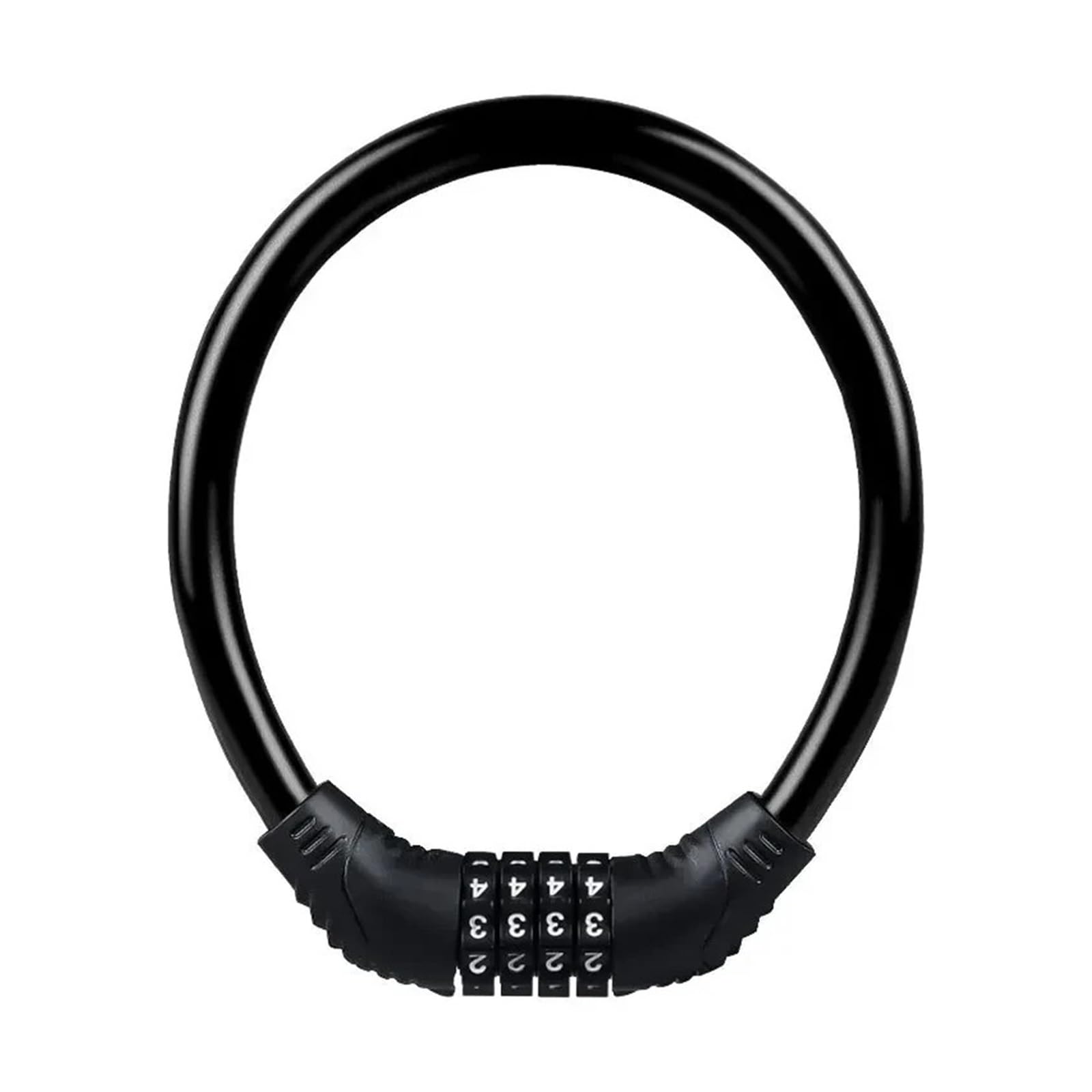Ycenjepsaz Black 40Cm Bike Lock Mountain Bike Portable Security 4-Digit Code Bike Lock For Bicycle Motorcycle Scooter(Black 40Cm)
