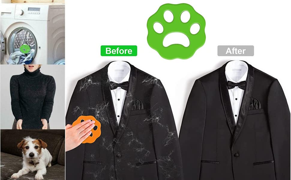 SNAPSHOPECOM Pet Hair Remover for Laundry,Dogs and Cats Hair Catcher for Washing Machine,Non-Toxic Safety Reusable Floating Pet Fur Catcher,The Laundry Lint and Fur Remover(Pack of 2 Pcs) 4