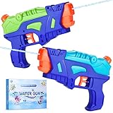 Pistola de agua para niños: Nuestra pistola de agua ha pasado las pruebas de seguridad y durabilidad, resistencia a las caídas. Cumple con los estándares de juguetes de la UE del Reino Unido. Es muy seguro para los niños. El diseño liso es muy fresco y seguro