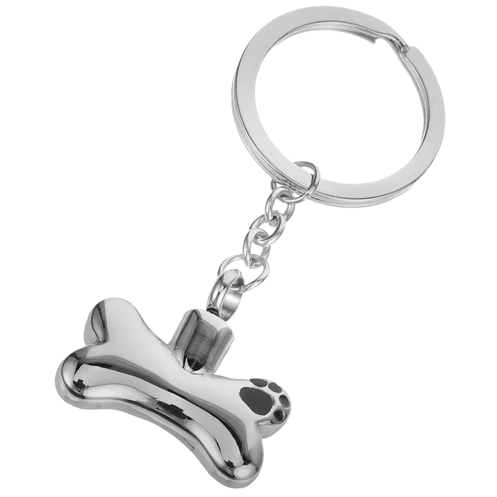INOOMP 5 Pz Portachiavi con Osso di Cane Portachiavi con Collana a urna Portachiavi di simpatia Ciondolo Urna Memoriale Portachiavi con urna Portachiavi urna di Cenere