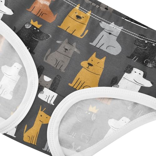 Girls Underwear Soft Cotton Dogs Cartoon Kids Panties in Sizes 2/3t, 4t, 5t, 6 and 84