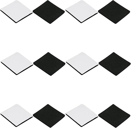 Yinpecly 12 almohadillas de fieltro para muebles, almohadillas cuadradas de 2 pulgadas, autoadhesivas, antiarañazos, para patas de muebles, patas de