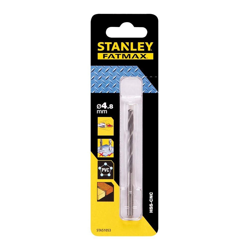 Brota Profesional Metal Broca HSS-CNC Stanley Con Punta Piloto - 9mm Herramienta Metal Stanley