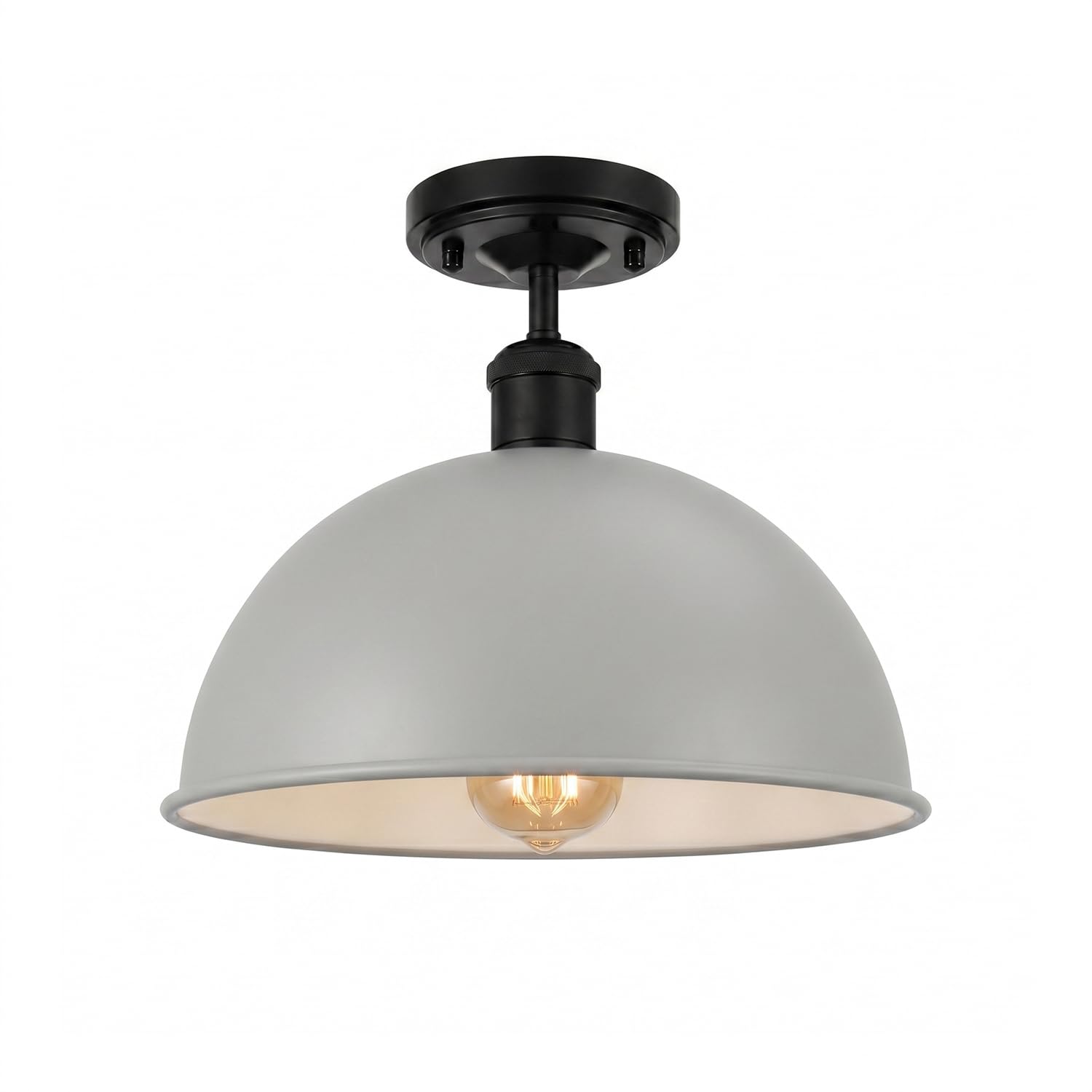 DC VOLTAGE Industrial-Semi Flush Mount Ceiling Light Metal