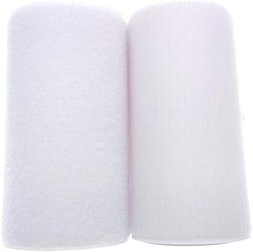 Miniatura 2 de 6 pulgadas de ancho x 6.6ft de largo, cinta adhesiva de nailon para coser blanca (blanco, 6 pulgadas x 6.6ft)