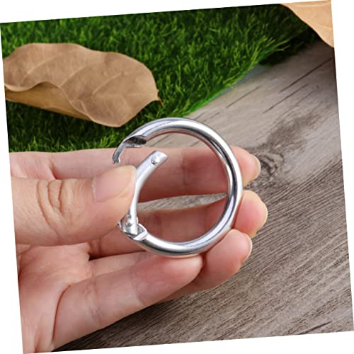 VOSAREA 4 Pçs Mosquetão Resistente Redondo Mosquetão Clipe De Metal Mosquetão Pequeno Mosquetão Para