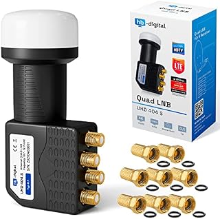HB-DIGITAL HD-45-A-4 Konwerter LNB, 4-Drożny, Czarny