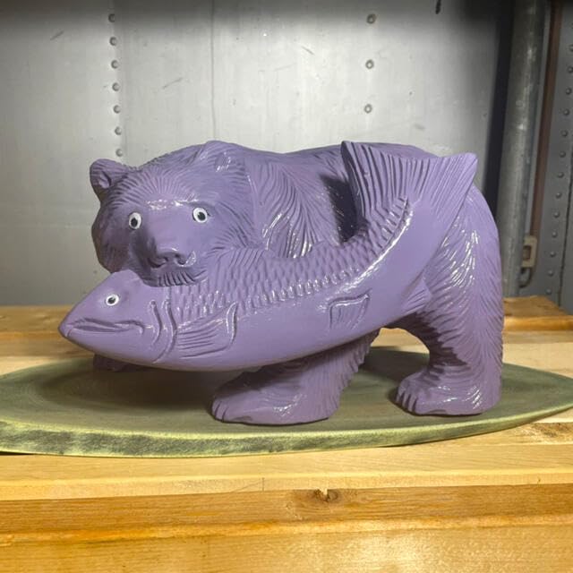 北海道民芸 熊の木彫り 葡萄 一点物 置き物 親子熊 インテリア 贈答品 寄贈品 楽天市場】送料無料 木彫りの熊の置物 吠熊 利作 4号 着色あり