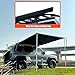 Vehicle Awning Overland Camping, Roof Rack Pull-Out Sun Shade, UV50+ Car Side Awning, PU5000mm, Height Adjustable, Weatherproof Tent for SUV/Truck/Van(Black,200x200cm/6.6x6.6ft)