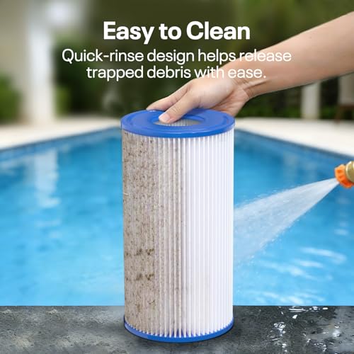 Miniatura 7 de Poolpure - Filtro De Repuesto Para Tipo A O C, Compatible Con Bombas Intex 29000e 59900e, Filtros De Fácil Ajuste Para Piscinas De Jardín, Con Olas O Sobre El Suelo, Paquete De 6 Unidades