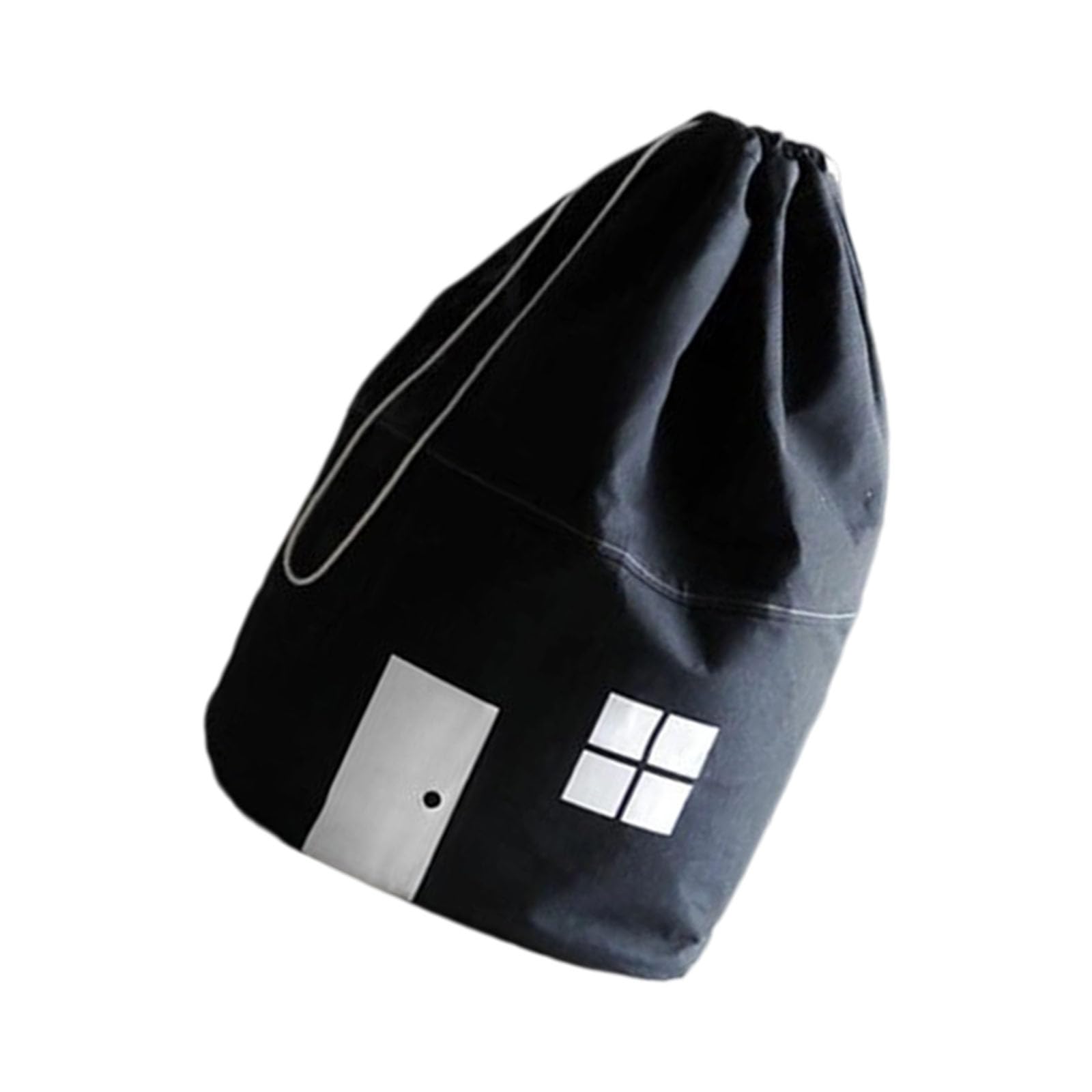 Playful House Themed Cloth Organiser with Secure Drawstring for Kids Toy Storage and Interior Styling Canvas Drawstring Closure Bag
