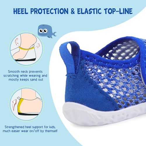 Image of LeIsfIt Toddler Water Shoes Boys Girls Barefoot Aqua Socks Kids Breathable Quick-Dry Swim Shoes for Beach Pool Surf