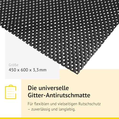 Black-CAT Original Uni-Car-Mate Antirutschmatte 600×450 mm – rutschfest & hochreißfest, ideal zur Ladungssicherung im Kofferraum, für Pkw & Kleintransporter, langlebig & ohne Kleber fixierbar