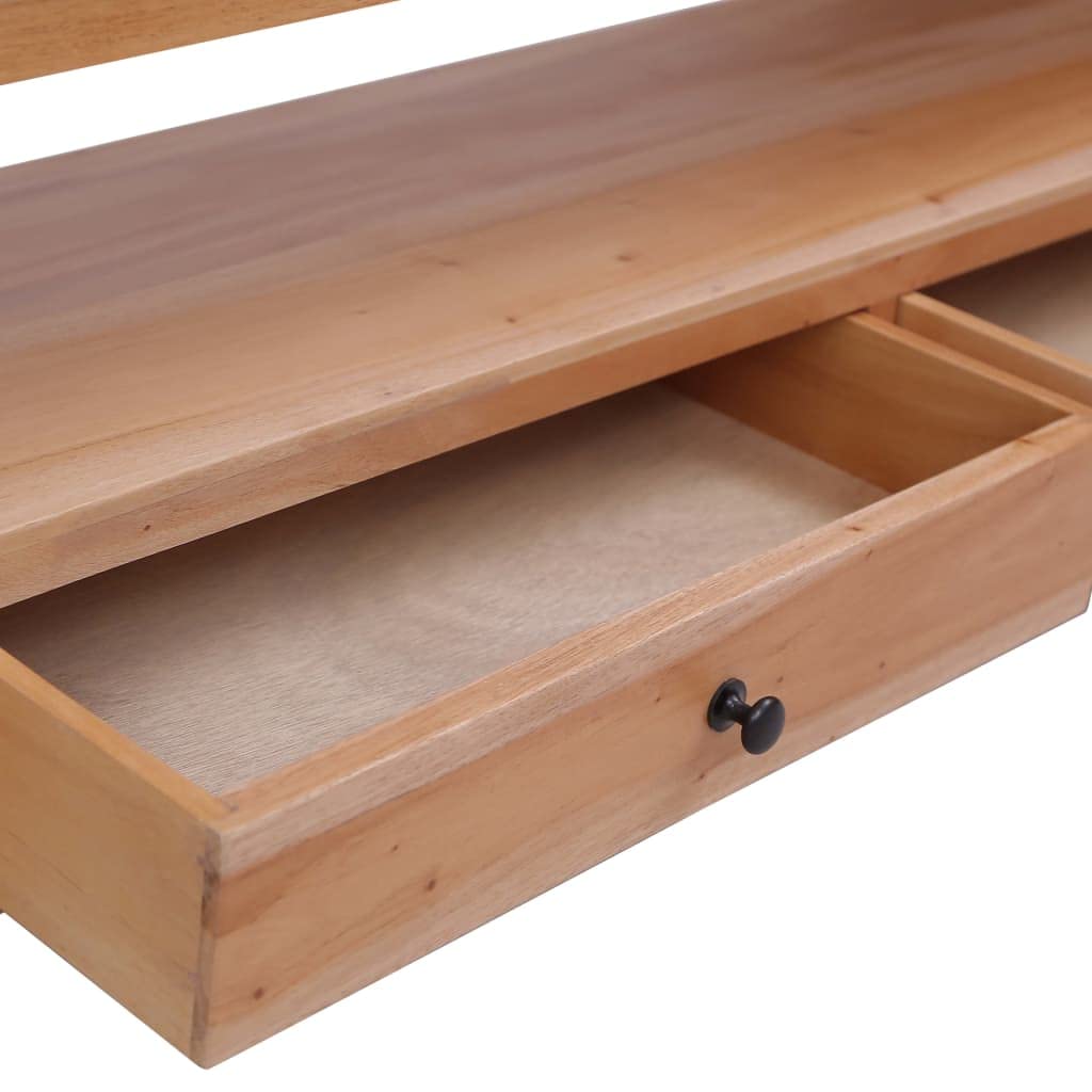 vidaXL Meuble TV Armoire Basse avec 2 Tiroirs et Une Etagère Multimédia Salon Salle de Séjour Maison Intérieur 120x30x40 cm Bois d'Acajou Massif