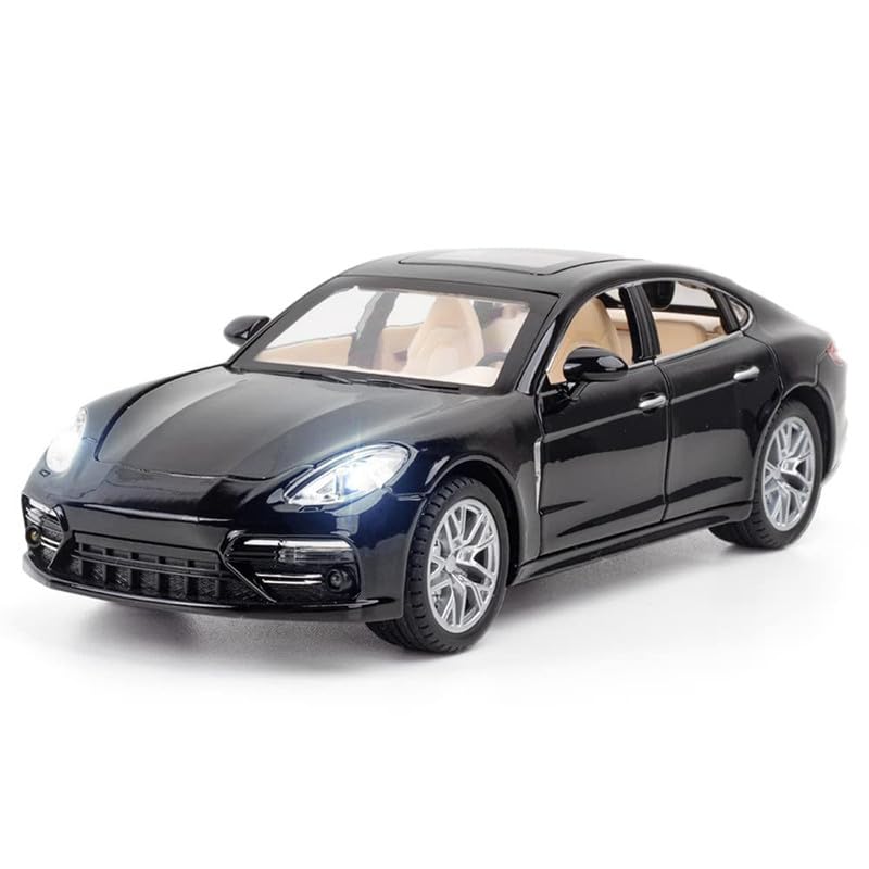 Image of Kids Model 1:24 Panamara Die Cast Metal Car Pull Back Action Opening Doors with Realistic Engine Sound Lights Toy Car Gift for Boys - Multi
