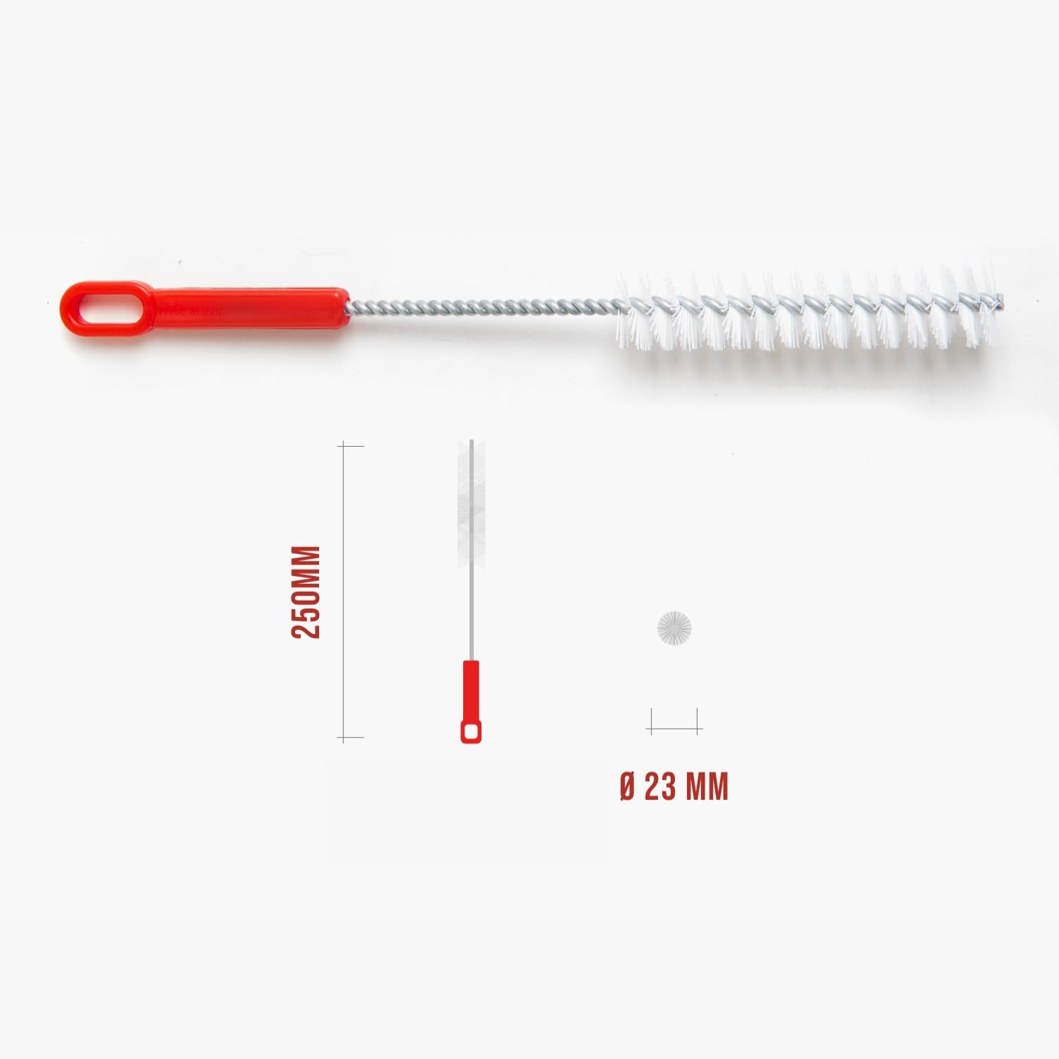 BARETTO Replacement Kit Accessories Cleaning Flue Pipe Diameter 150 mm | Nylon Main Brush – M12 Attachment | Brush and Multipurpose Brush | for Stove Fireplace Boiler - 4