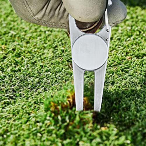 Ferramenta Divot - Metal Golf Divot Tool com Buckle,reparo divot golfe com marcador bola, golfe magn