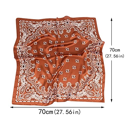 Floral Prints Scarf for Women Like Silk Satin Scarf for Hair Wrapping at Night Square Scarf for Sleeping4