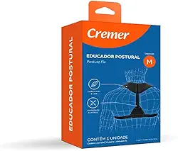 EDUCADOR POSTURAL COSTAS TAM M PRETO CREMER CX/24