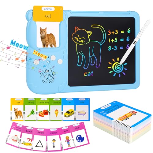 Tarjetas Flash Parlantes Juguetes de Aprendizaje con Tableta de Escritura LCD para Niños Pequeños 1 2 3 4 5 6...