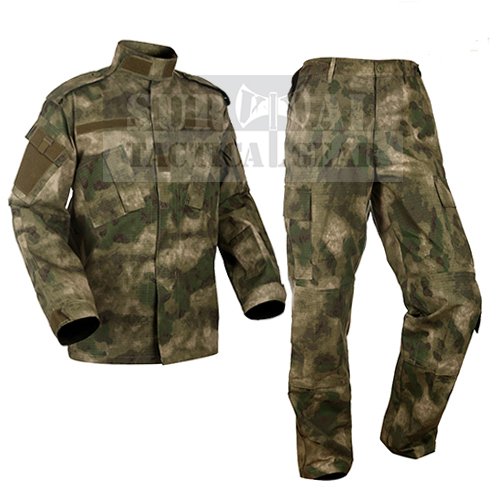ZAPT Military Uniform Tactical Atacs A-tacs FG Camo PC Ripstop Shirt & Pants Army Combat Coat y Combat Coat (S, FG)