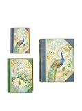Royal Peacock Set of 3 Large Nesting Book Boxes