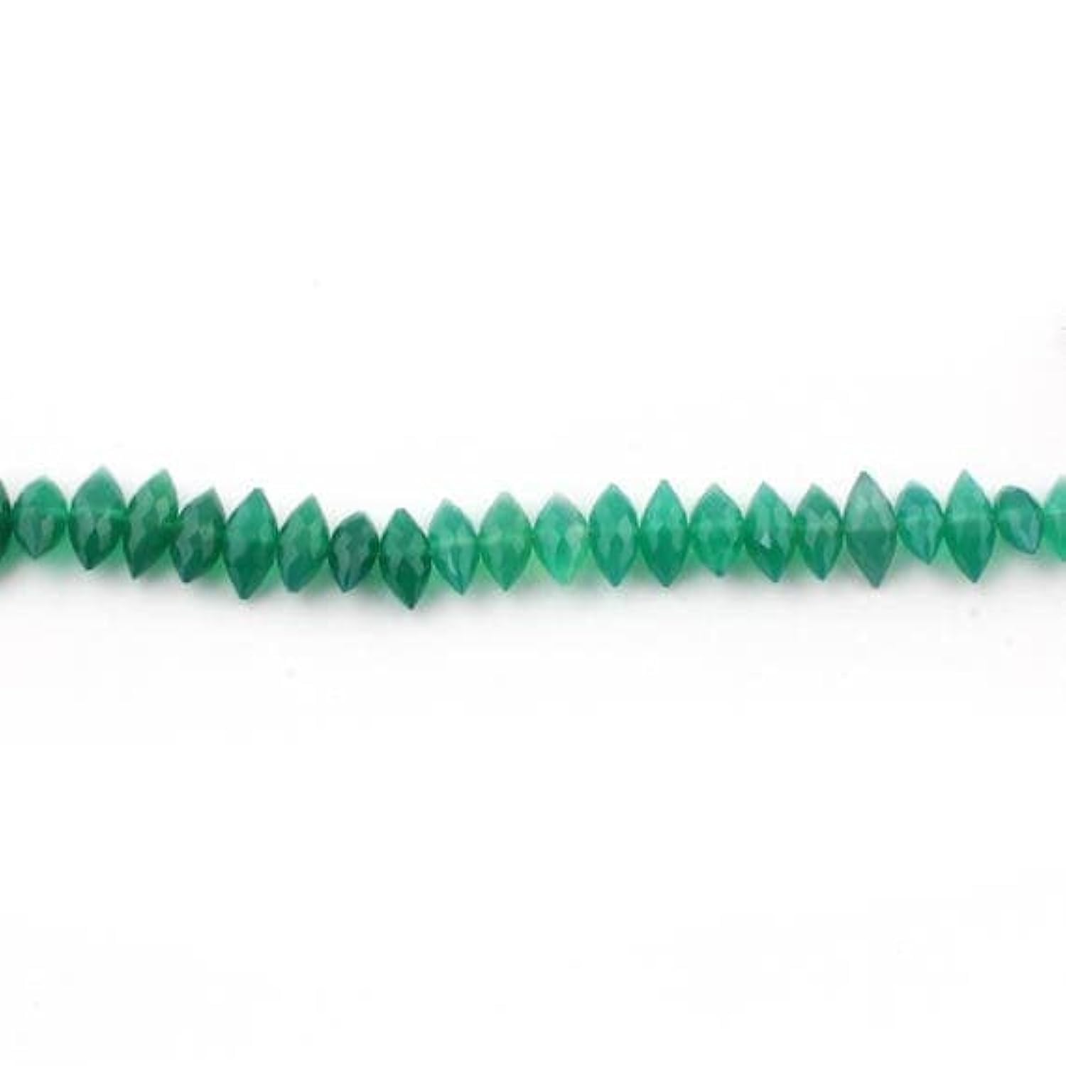 Onyx vert perles de qualité supérieure briolettes facettées de 11-19mm pour joaillerie SB4428