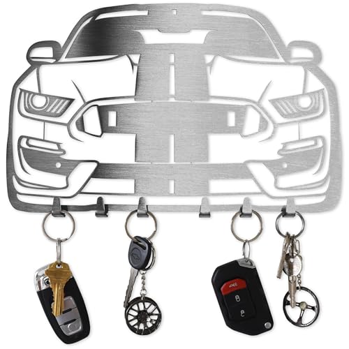 MOOH Key Holder for Wall - Metal Automotive Key Holder With 6 Hooks - Unique Car Gift for...