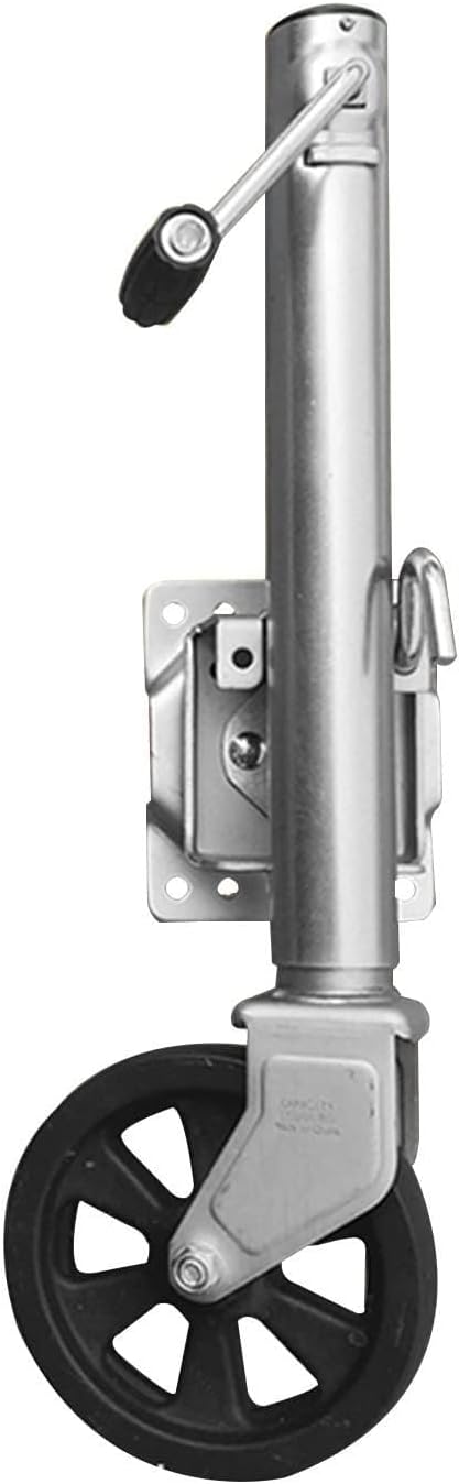 Beach Boat Trailer Jack - Heavy-Duty Bolt-On Swivel Jack, Bolt-On Trailer Tongue Jack Weight Capacity 1500 Lb, with Pp Wheel and Handle for Lifting Trailer, H