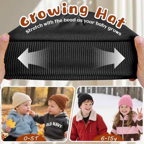 Image of ZOORON Toddler Beanie Boys Girls Beanies Kids Winter Hats Children Knit Cap