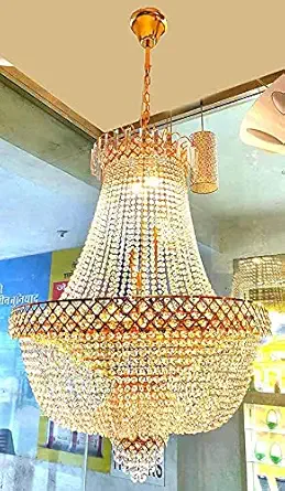 Vansh Traders Antique Design Crystal Hanging Ceiling Light Chandelier Crystal k9 Orginal for Home(600mm,800mm,1200mm)(600mm)