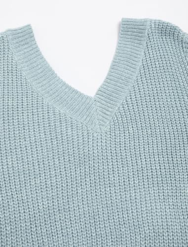 Image of ZAFUL Women's Cropped Sweater V-Neck Long Sleeve Pullover Jumper Knit Top