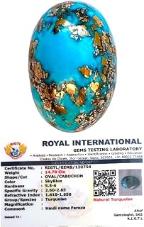 Divine Spirituals AAA Grade Natural Turquoise Gemstone Lab-certified Premium Feroza/Firoza Cabochon For Protection, Healin... Price In India