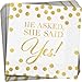 Amscan Wedding Beverage Napkins, Gold/White, 5" X 5"