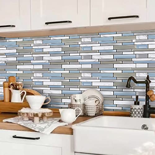 Mosiay Peel And Stick Backsplash Tiles For Kitchen: Vinyl Wall Tile Peel And Stick Tile 12Inch * 12Inch Self Adhesive Backsplash Tile For Bathroom (10 Tiles) #TOP5