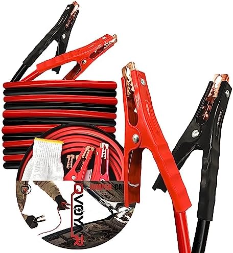 QVOYAR Jumper Cables Kit for Car is Portable 6gauge 12Feet Automotive Heavy Duty Booster Cables Quick Connect for Car Battery.
