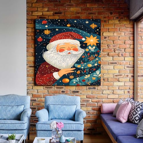 Tableau de Noël 55x55cm à offrir pour illuminer la maison - 4